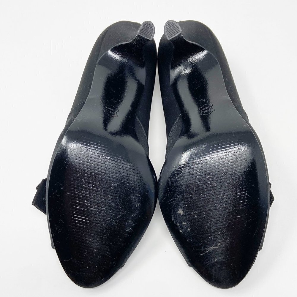 BLAKE SCOTT | Desmond Black Peep Toe Pump Dress Heel 7 - Picture 8 of 10
